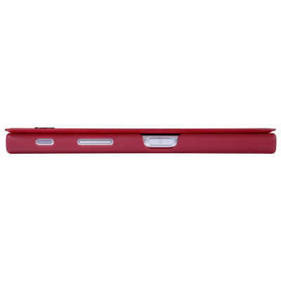 Марки Nillkin Луксозен кожен калъф тефтер от естетсвена кожа оригинален Nillkin за Sony Xperia XZ F8331 червен